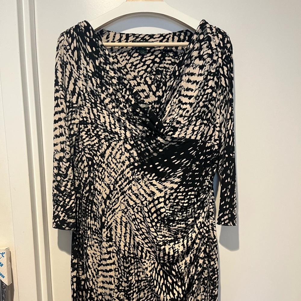 EUC Lauren Ralph Lauren 3/4 sleeve dress 16